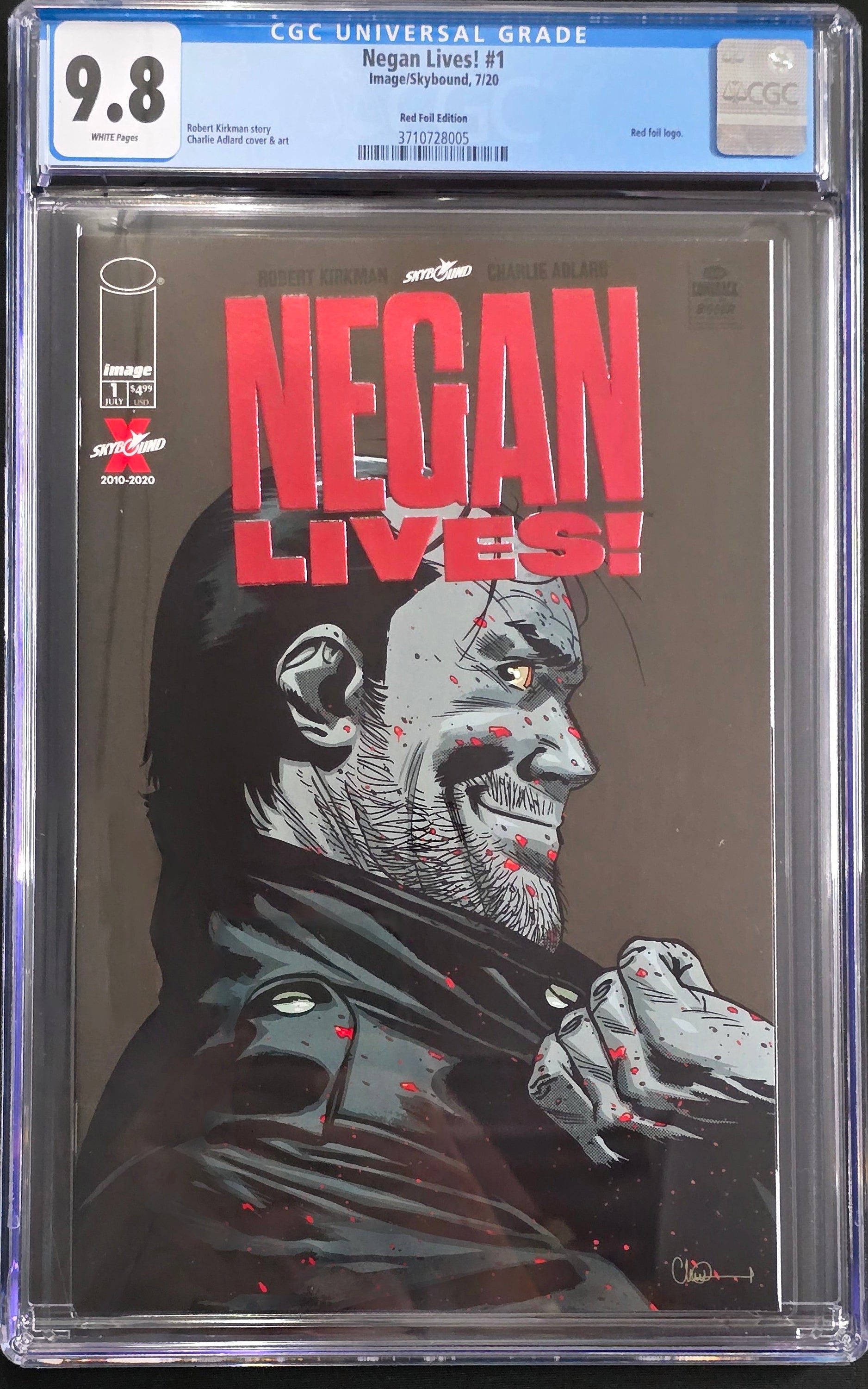 NEGAN LIVES! #1 ADLARD RED FOIL EDITION CGC 9.8