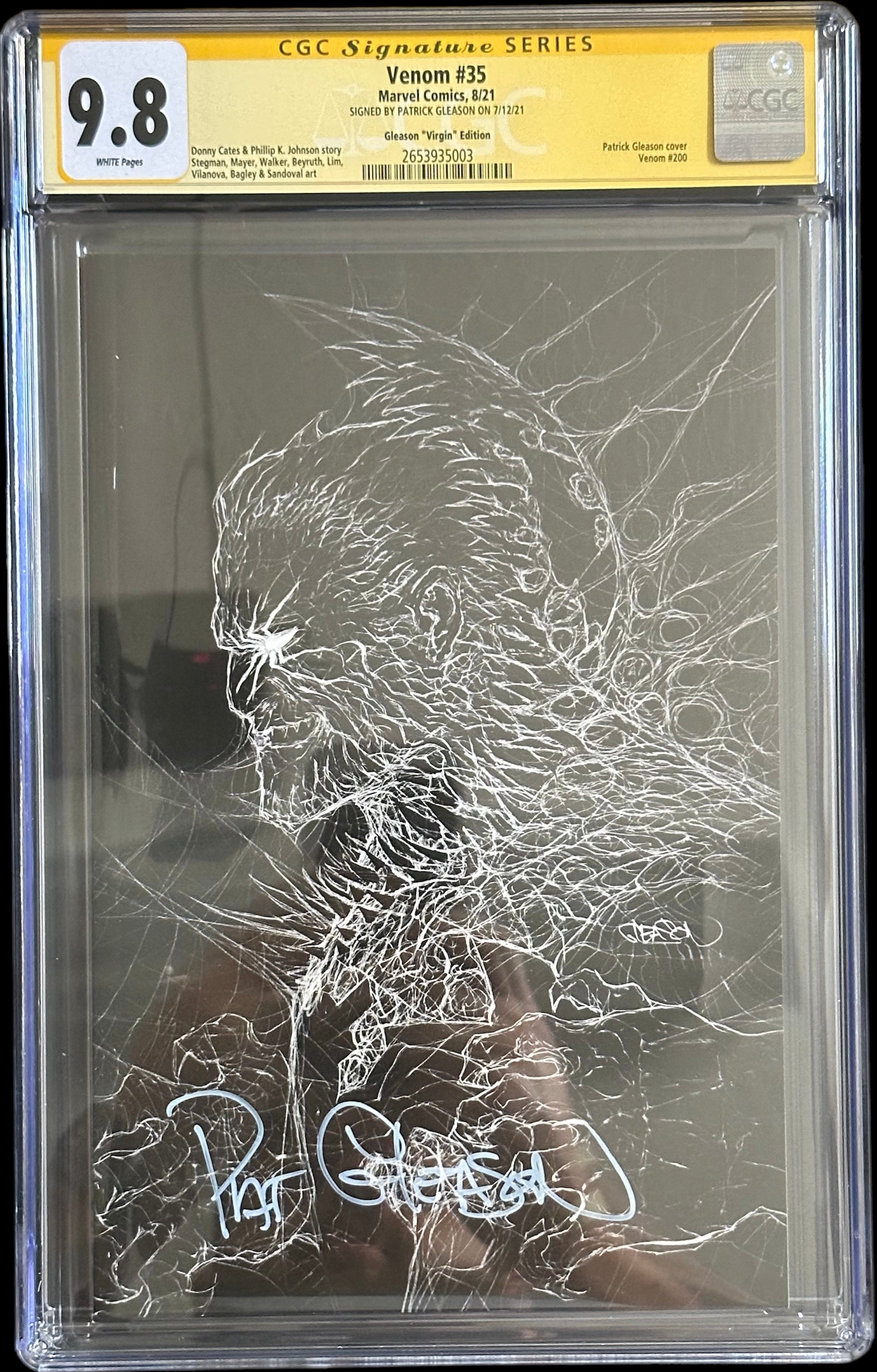 VENOM #35 WEB HEAD VIRGIN SIGNED GLEASON CGC 9.8 – Lakeside Comics