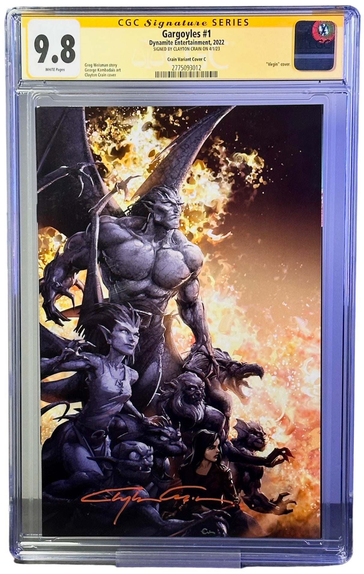 GARGOYLES #1 MEGACON EXCLUSIVE CLAYTON CRAIN SIGNED CGC 9.8