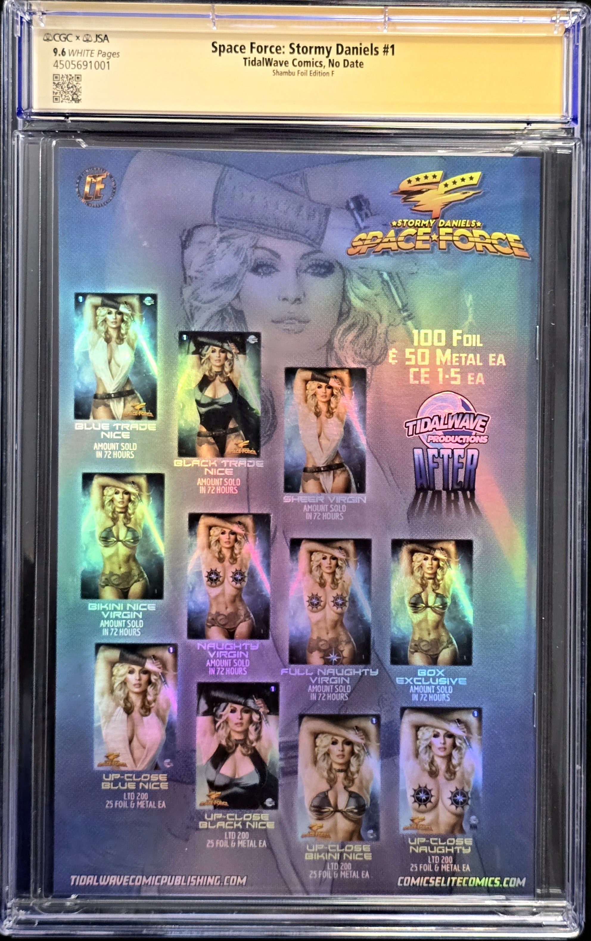 SPACE FORCE: STORMY DANIELS #1 FOIL SIGNED CGC 9.6