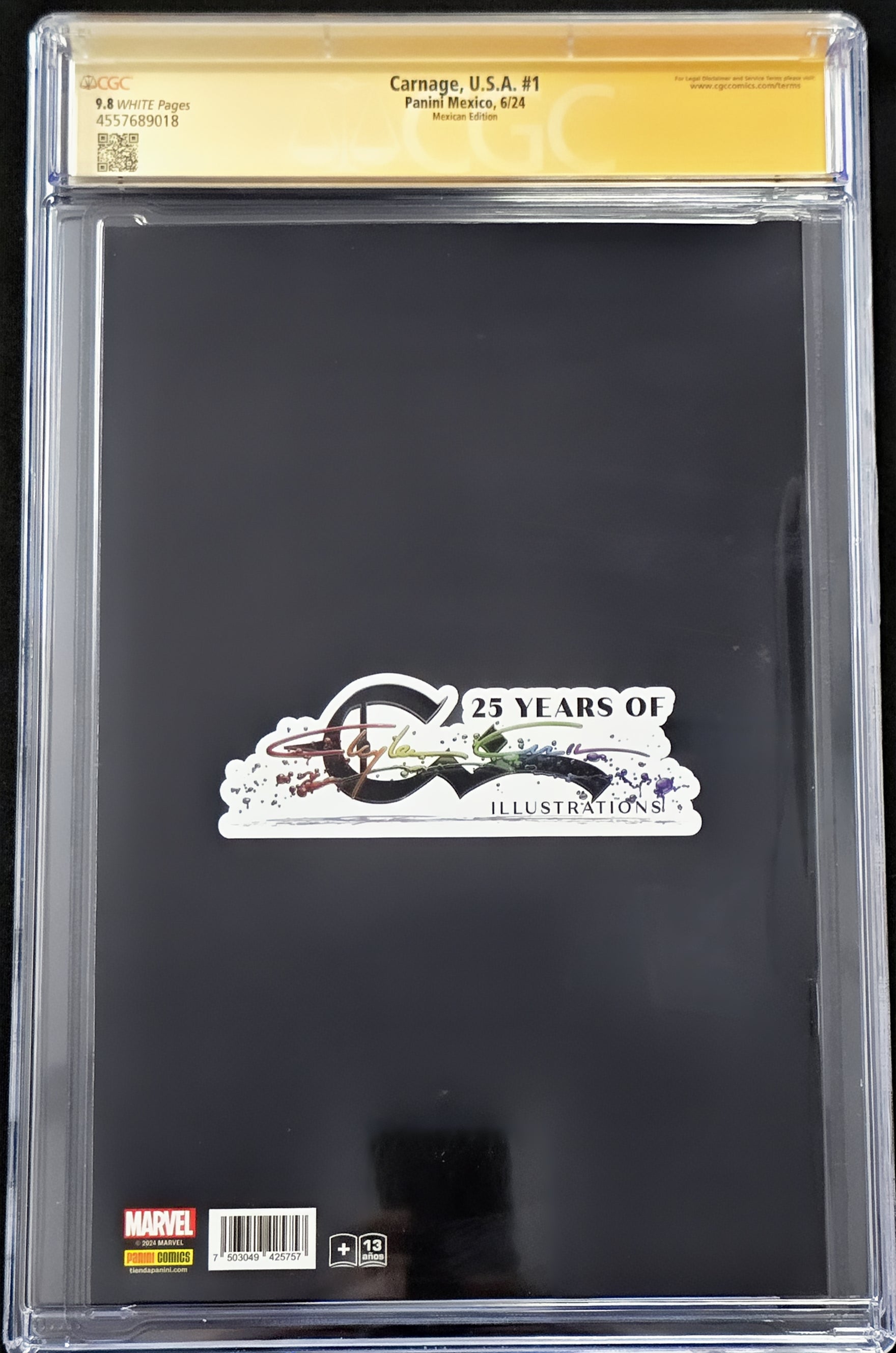 CARNAGE U.S.A. #1 FOIL CLAYTON CRAIN SIGNED CGC 9.8